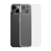 Baseus Frosted Glass Case etui pokrowiec do iPhone 13 sztywna obudowa z żelową ramką przezroczysty (ARWS000602)