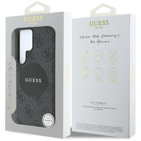 GUESS ETUI CASE DO SAMSUNG GALAXY S25 ULTRA MAGNETYCZNE 4G ROUND PATCH LOGO