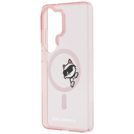 Etui Karl Lagerfeld IML Peekaboo         Choupette MagSafe do Samsung Galaxy S26 Ultra różowy