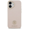 Etui Guess Grained Strass Logo MagSafe do iPhone 17 różowy