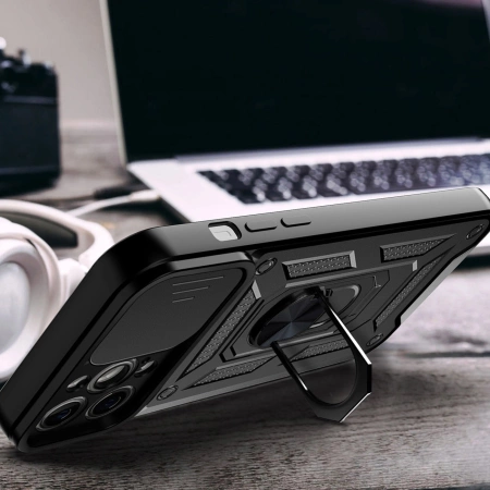 HURTEL ETUI HYBRID ARMOR CAMSHIELD DO IPHONE 14 PRO Z OSŁONĄ NA APARAT
