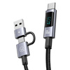 USAMS KABEL 6W1 FAST CHARGING 60W DO TELEFONÓW IPHONE ANDROID 2M ALUMINIUM