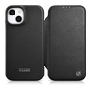 iCarer CE Premium Leather Folio Case skórzane etui iPhone 14 Plus z klapką magnetyczne MagSafe czarny (WMI14220715-BK)