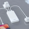 Powerbank Dudao K10 10000mAh  2.4A 2 x USB-A - biały