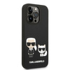 Karl Lagerfeld KLHMP14XSSKCK iPhone 14 Pro Max 6,7" hardcase czarny/black Liquid Silicone Karl & Choupette Magsafe