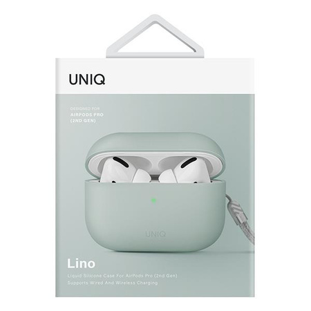 UNIQ etui Lino AirPods Pro 2 gen Silicone miętowy/mint green