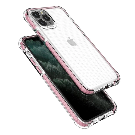 HURTEL SPRING ARMOR POKROWIEC PANCERNY DO IPHONE 12 MINI ŻELOWY Z RAMKĄ