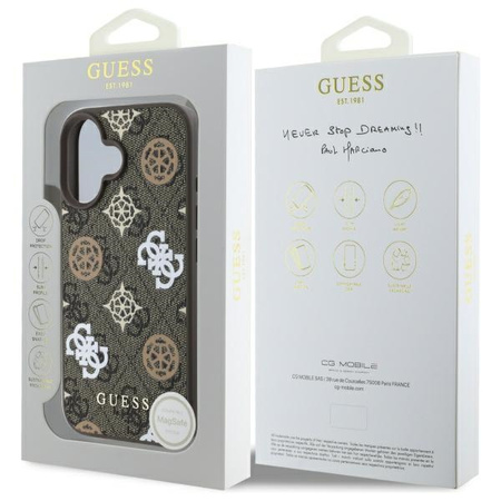 GUESS ETUI HARDCASE 4G PRINTED STRIPES DO MAGSAFE DO IPHONE 16 6.1