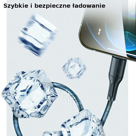USAMS KABEL DO LIGHTNING DO IPHONE 5 6 7 8 X 11 12 13 14 2A Z TECHNOLOGIĄ