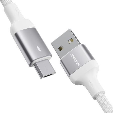 Joyroom kabel USB - micro USB 2.4A do szybkiego ładowania i transferu danych 2 m biały (S-UM018A10)