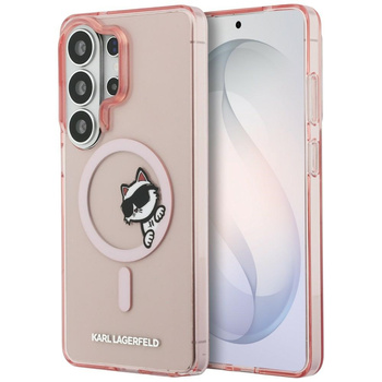 Etui Karl Lagerfeld IML Peekaboo         Choupette MagSafe do Samsung Galaxy S26 Ultra różowy