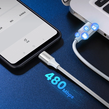 UGREEN KABEL USB-A USB-C 3A DO ANDROID TELEFONÓW 0.5M SZYBKA ŁADOWARKA