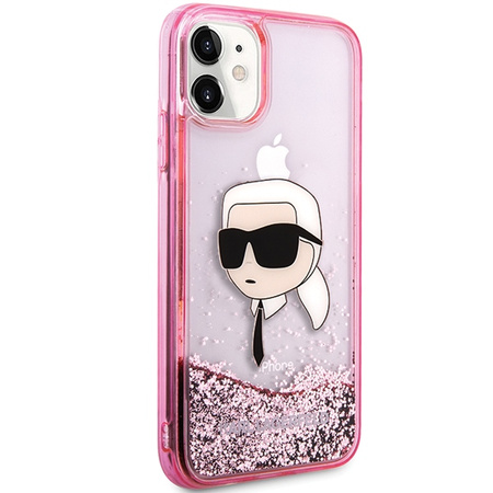 KARL LAGERFELD ETUI HARDCASE DO IPHONE 11 XR KARL HEAD GLITTER POKROWIEC