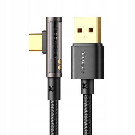 MCDODO KABEL USB-C KĄTOWY SZYBKIE ŁADOWANIE DO SAMSUNG USB TYP C 6A 100W 2M