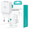 USAMS ŁADOWARKA 2XUSB 18W DO IPHONE 11 12 13 14 Z KABLEM DO LIGHTNING