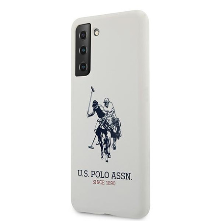 Etui U.S. Polo Assn. Silicone Logo na Samsung Galaxy S21+ - białe