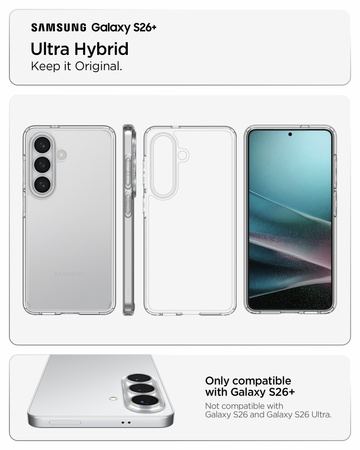 Spigen Ultra Hybrid, crystal clear - Samsung Galaxy S26+