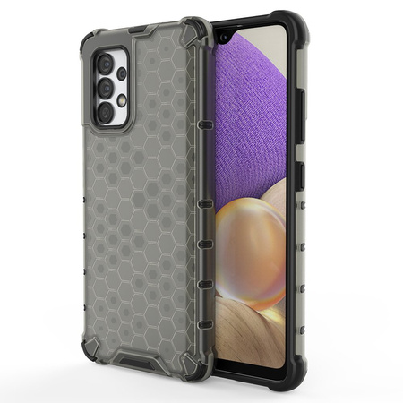 Honeycomb etui pancerny pokrowiec z żelową ramką Samsung Galaxy A03s czarny