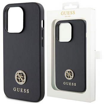 Guess GUHCP15MPS4DGPK iPhone 15 Plus 6.7" czarny/black hardcase Strass Metal Logo