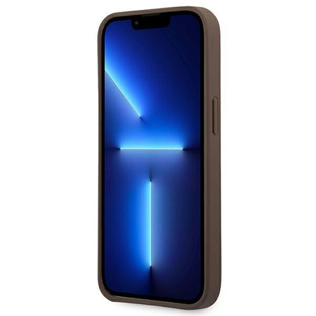 Guess GUHCP14X4GMGBR iPhone 14 Pro Max 6,7" brązowy/brown hardcase 4G Big Metal Logo