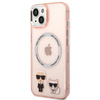 Karl Lagerfeld KLHMP14MHKCP iPhone 14 Plus 6,7" hardcase różowy/pink Karl & Choupette Aluminium Magsafe