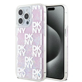 DKNY POKROWIEC HARDCASE LIQUID GLITTER DO IPHONE 15 PRO MAX 6.7 Z MULTILOGO