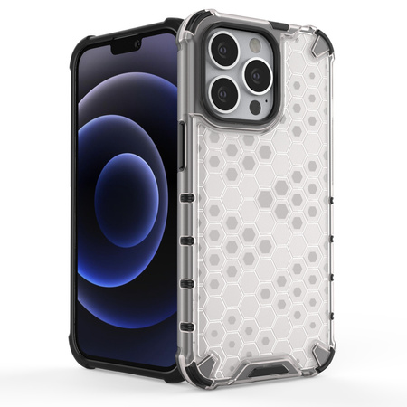 Honeycomb etui pancerny pokrowiec z żelową ramką iPhone 13 Pro niebieski