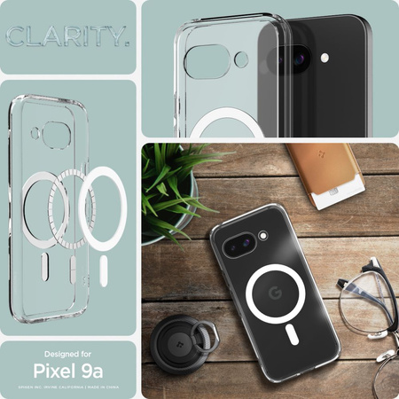 SPIGEN ULTRA HYBRID CASE DO GOOGLE PIXEL 9A DO MAGSAFE TRANSPARENTNY