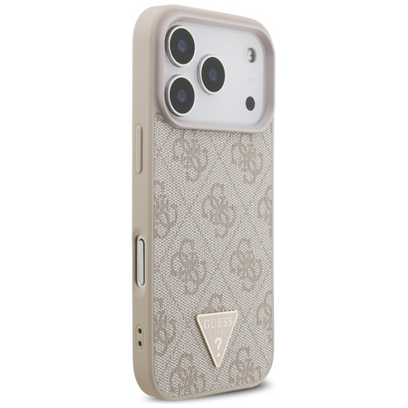 Etui Guess 4G Strap Triangle Logo MagSafe do iPhone 17 Pro różowy