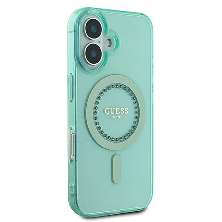 GUESS ETUI HARDCASE DO IPHONE 16 6.1 DO MAGSAFE IML RHINESTONES OCHRONNE
