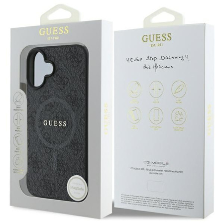 GUESS ETUI CASE HARDCASE DO IPHONE 16 6.1 DO MAGSAFE 4G RING LOGO CLASSIC