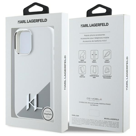 KARL LAGERFELD ETUI HARDCASE DO IPHONE 16 6.1 DO MAGSAFE SILICONE INITIAL