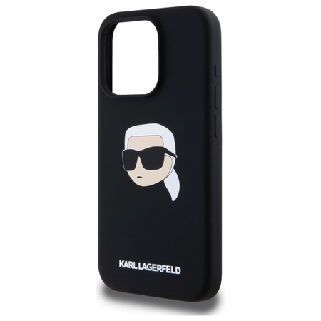 KARL LAGERFELD CASE MAGNETYCZNY DO IPHONE 15 PRO SILIKONOWE KARL HEAD PRINT
