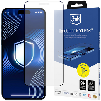 3MK HARDGLASS MATT MAX DO IPHONE 16 SZKŁO HARTOWANE OCHRONA EKRANU