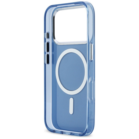 Etui Karl Lagerfeld Karl & Choupette Back MagSafe do iPhone 17 Pro Max niebieski