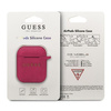 Guess GUACCSILGLFU AirPods cover fuksja/fuchsia Silicone Glitter