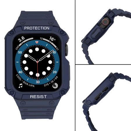 HURTEL PROTECT STRAP BAND OPASKA Z ETUI DO APPLE WATCH 7 6 5 4 3 2 SE 45 44