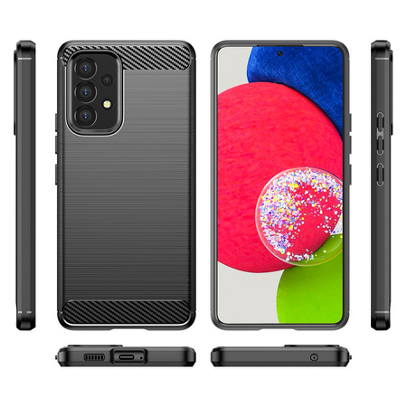 Carbon Case elastyczne etui pokrowiec Samsung Galaxy A53 5G czarny