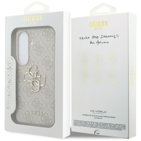 Etui Guess 4G Big Metal Logo do Samsung  Galaxy S26 różowy