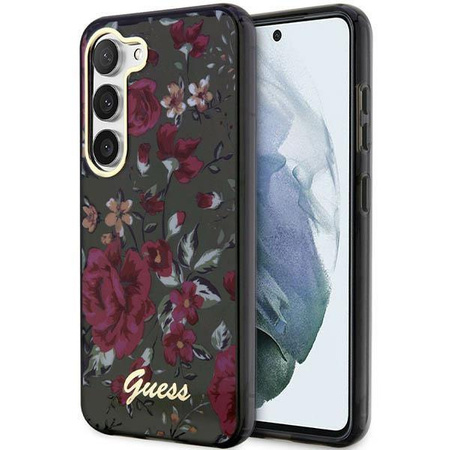 Etui Guess GUHCS23MHCFWSA S23+ S916 zielony/khaki hardcase Flower Collection