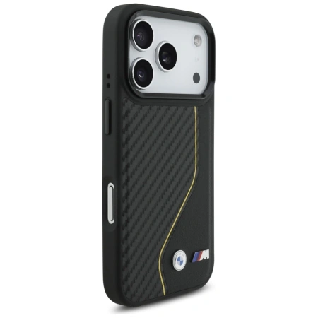 BMW ETUI M CARBON LINE LOGO DO IPHONE 17 PRO MAGSAFE OCHRONA Z WĘGLOWYM
