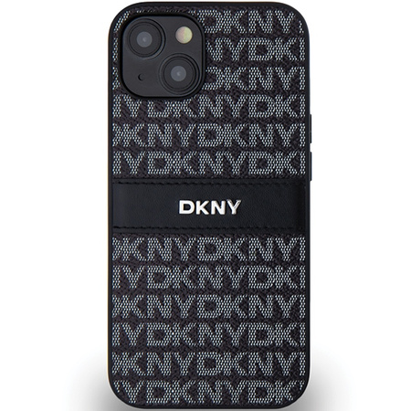 DKNY ETUI HARDCASE DO IPHONE 15 14 13 6.1 Z METALOWYM LOGO I MONO STRIPE