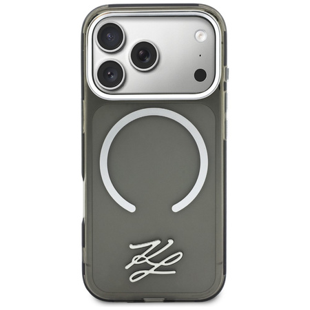 Etui Karl Lagerfeld IML KL Script Logo MagSafe do iPhone 17 Pro Max czarny