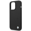 Etui BMW BMHCP14LSILBK na iPhone 14 Pro - czarne Silicone Metal Logo
