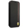 Ferrari FESAXFLBKP13SBK iPhone 13 mini 5,4" czarny/black book On Track Carbon Stripe