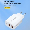 WOZINSKY ŁADOWARKA USB-C 30W 2 X USB-A DO TELEFONÓW I TABLETÓW Z FUNKCJĄ PD