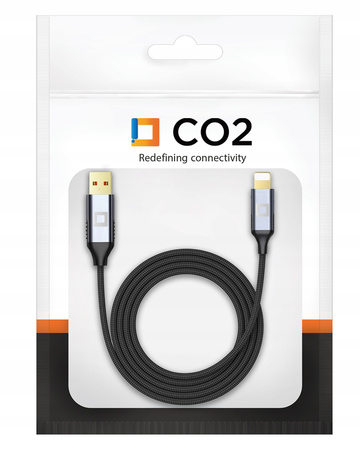 CO2 ŁADOWARKA KABEL USB LIGHTNING SZYBKIEGO ŁADOWANIA DO IPHONE 12 13 14 1M