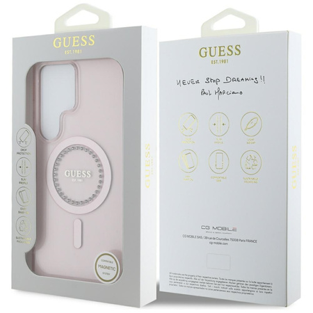 GUESS ETUI RHINESTONES PRINTED DO SAMSUNG GALAXY S25 ULTRA DO MAGSAFE