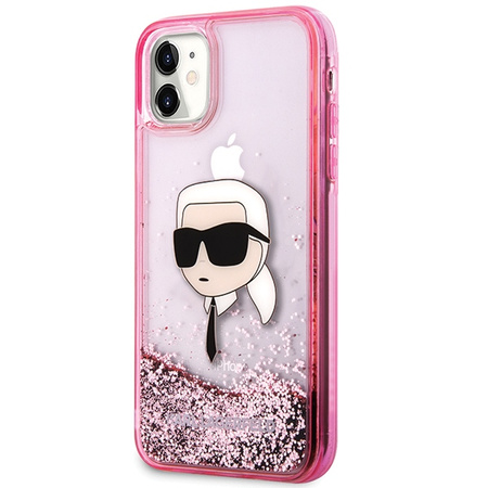 KARL LAGERFELD ETUI HARDCASE DO IPHONE 11 XR KARL HEAD GLITTER POKROWIEC