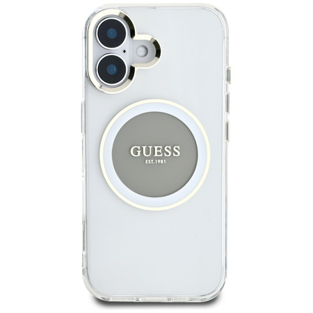 GUESS ETUI CASE DO IPHONE 16 DO MAGSAFE Z LOGO CLASSIC METAL COLORED CIRCLE